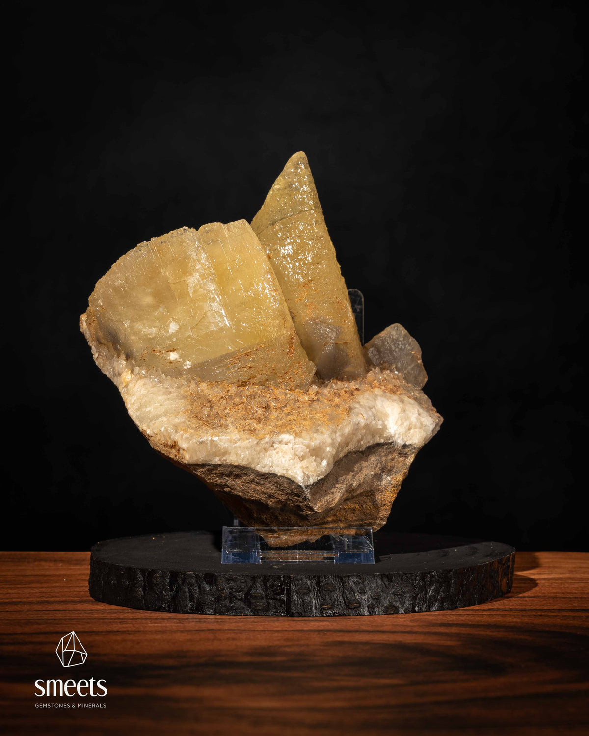 Large Honey Dogtooth Calcite Cluster from Indonesia