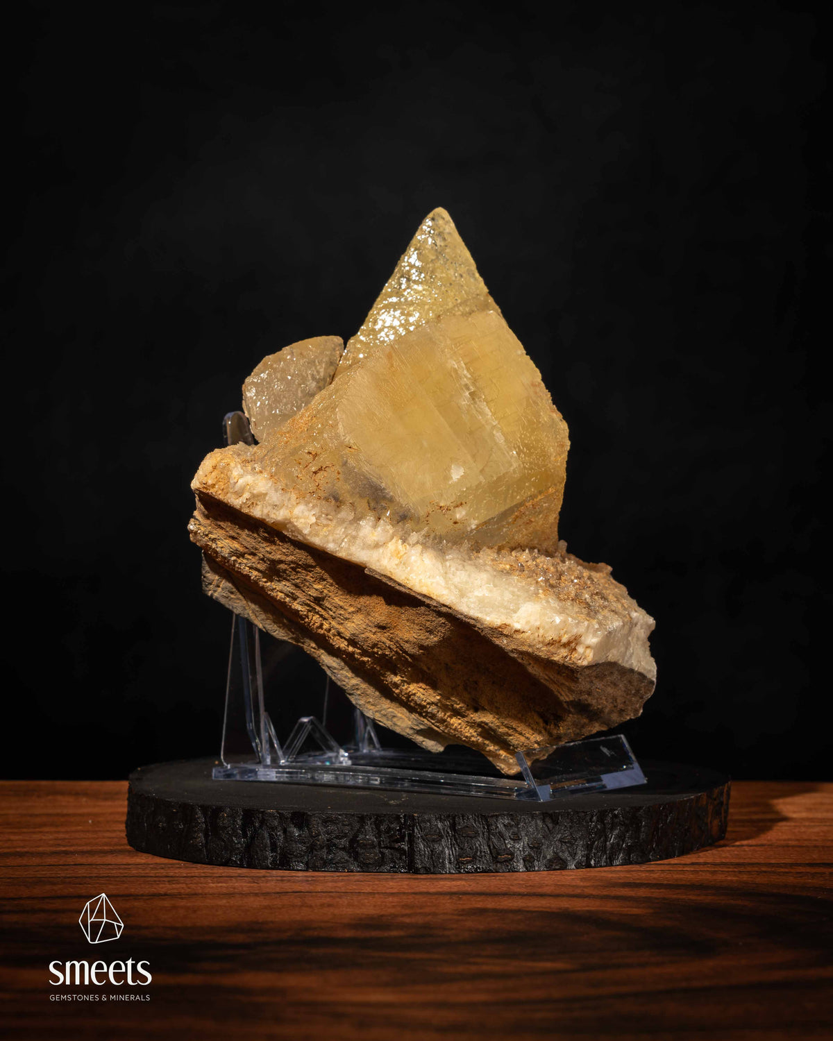 Large Honey Dogtooth Calcite Cluster from Indonesia