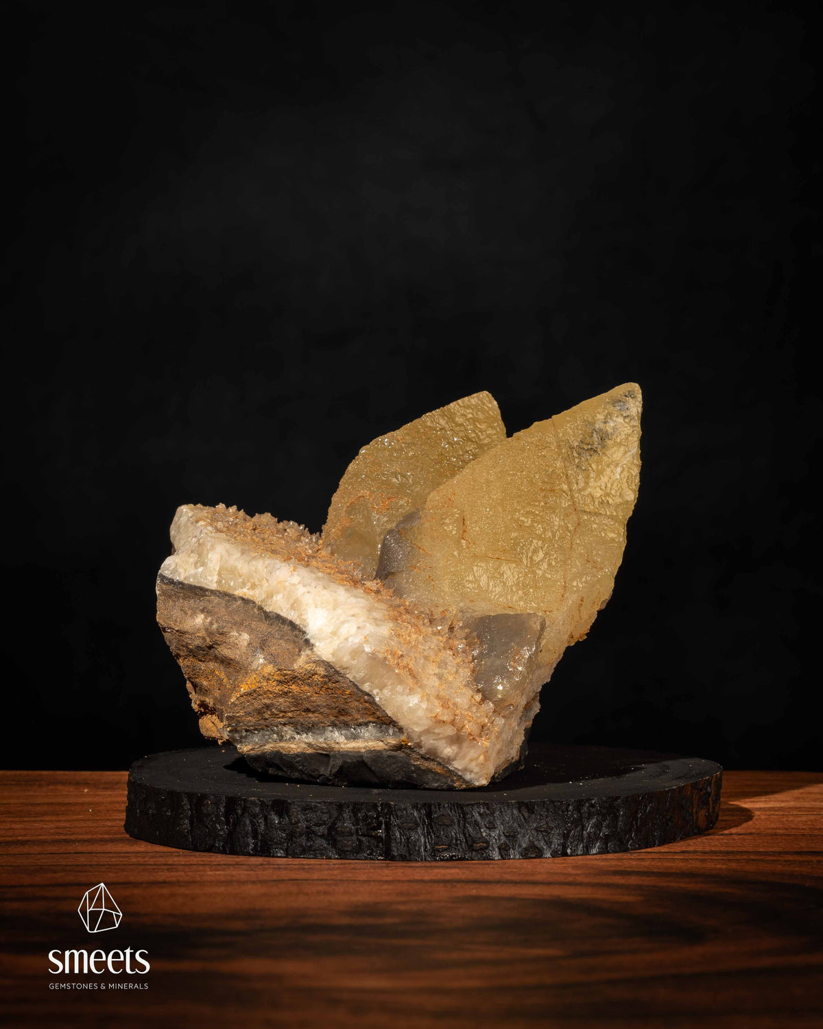 Large Honey Dogtooth Calcite Cluster from Indonesia