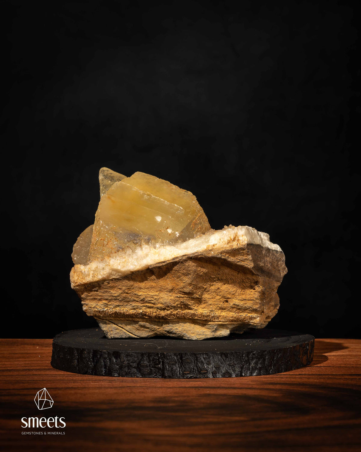 Large Honey Dogtooth Calcite Cluster from Indonesia