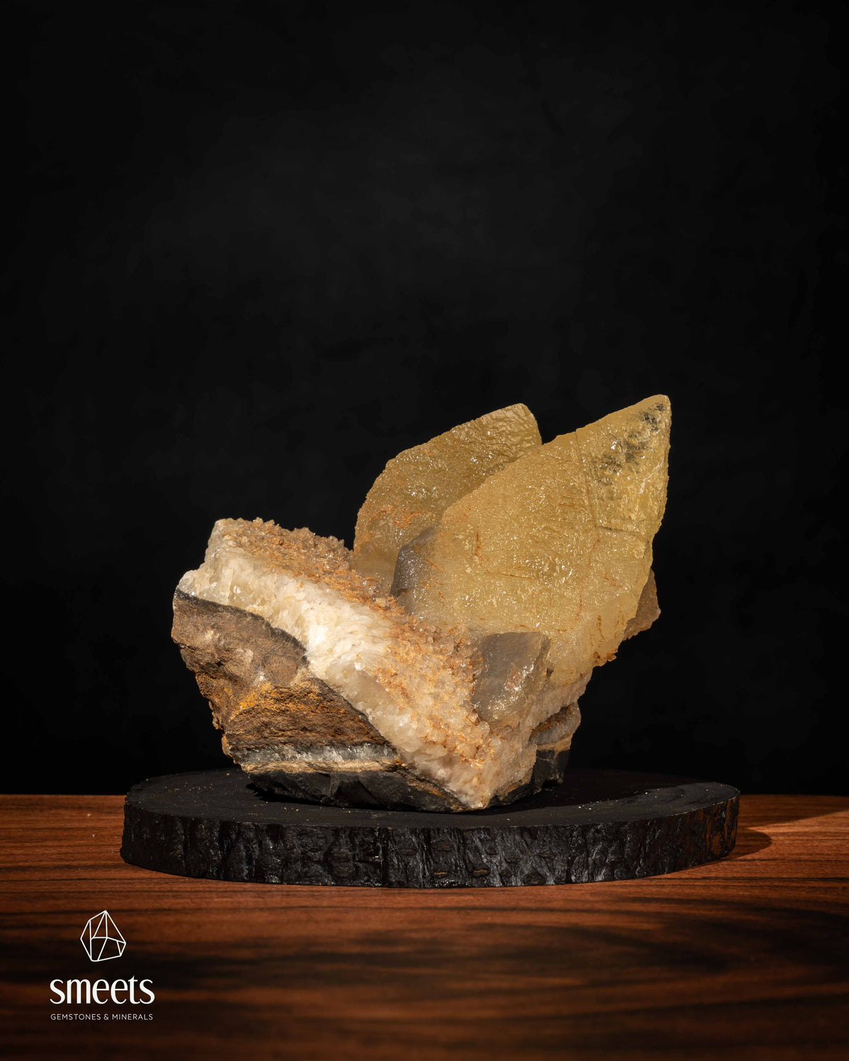 Large Honey Dogtooth Calcite Cluster from Indonesia