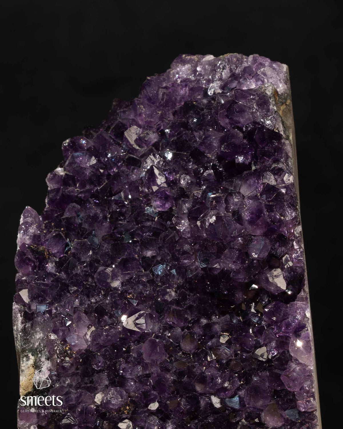 Deep Purple Amethyst Crystal Cluster with Cut Base