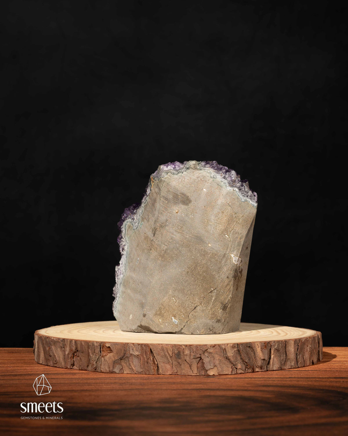 Deep Purple Amethyst Crystal Cluster with Cut Base