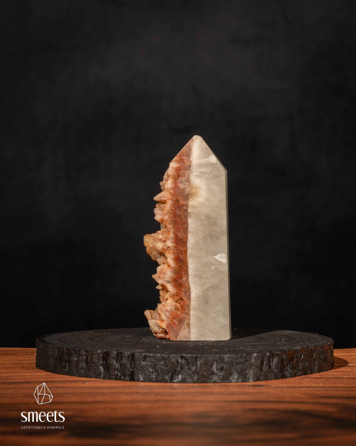 Peruvian Orange Calcite Obelisk with Natural Crystal Formation