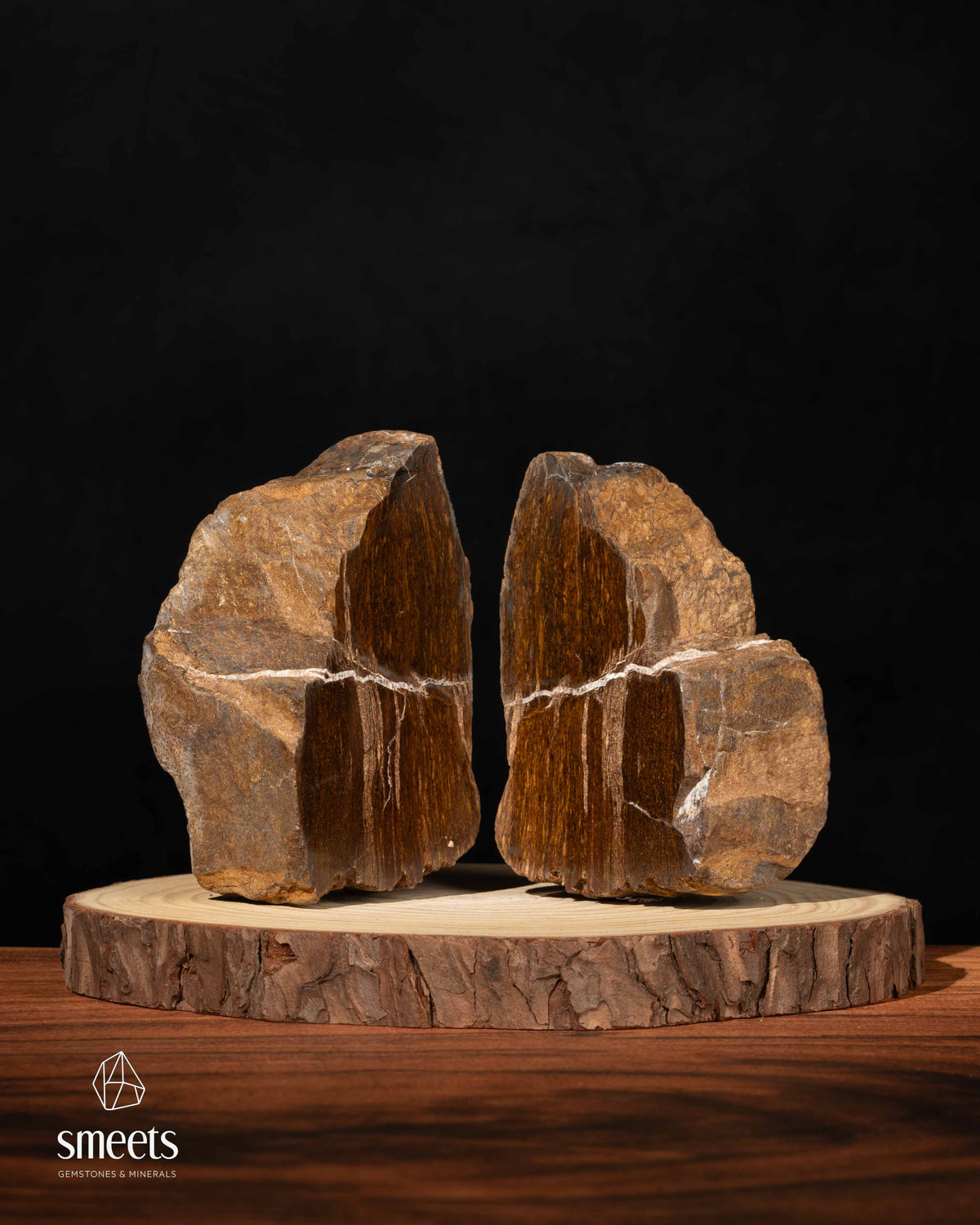 Brazilian Bronzite Split Pair – One Face Polished