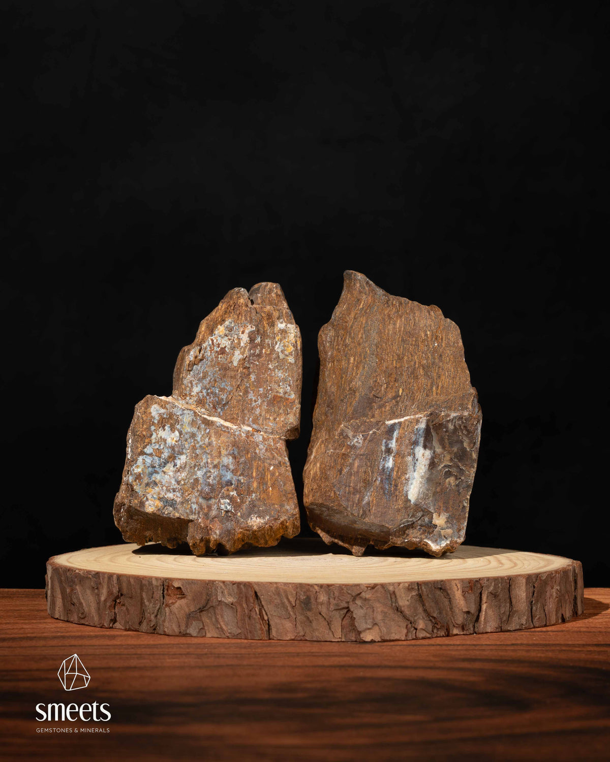 Brazilian Bronzite Split Pair – One Face Polished