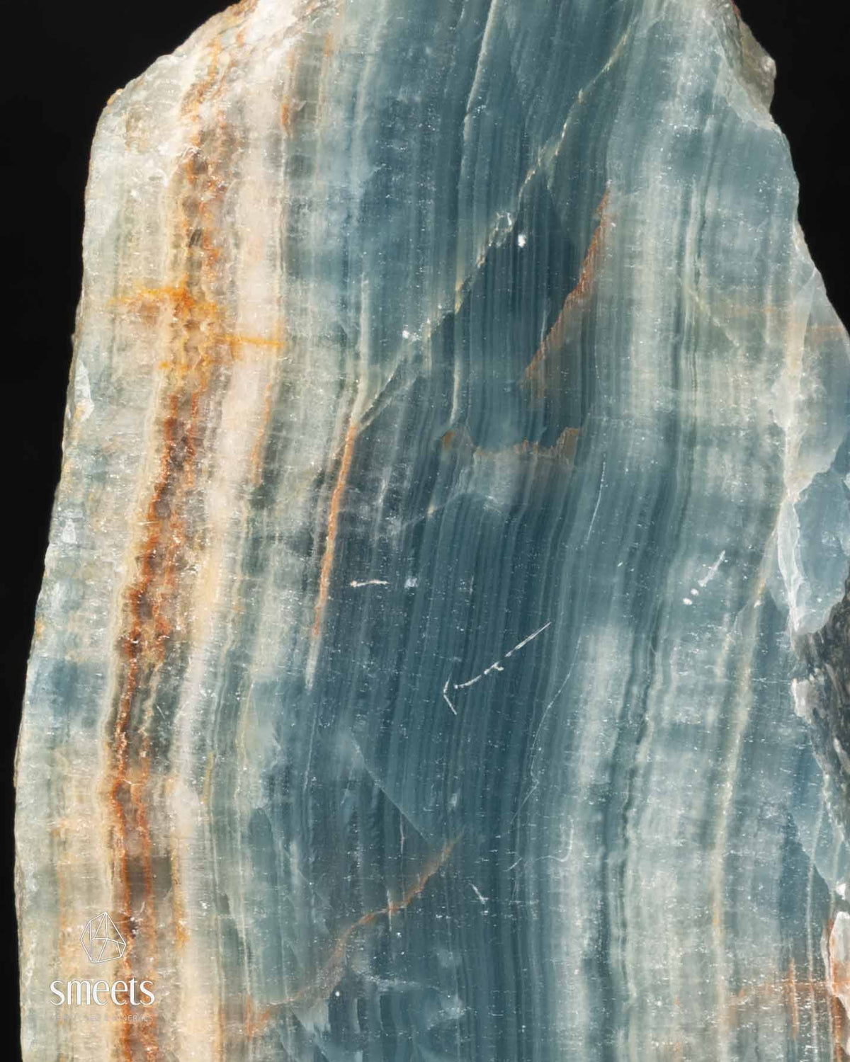 Blue Onyx Freeform from Pakistan – One Face Polished