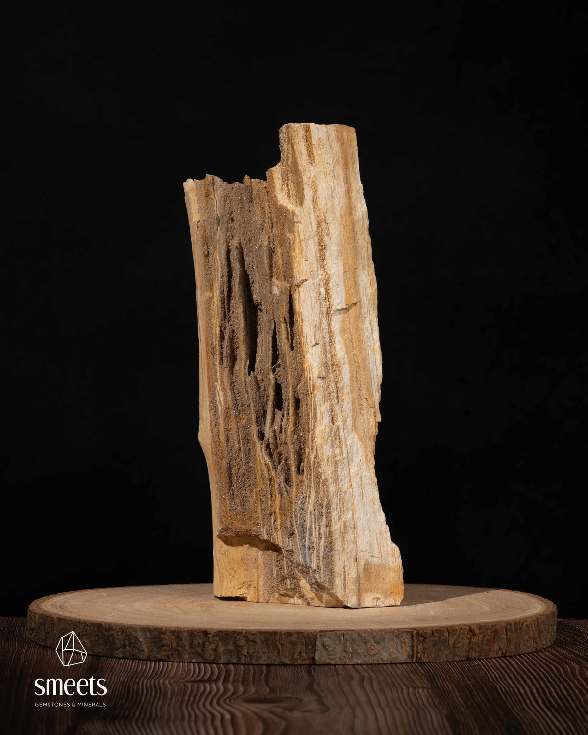 Sculptural Indonesian Crystal Wood with Natural Crystal Formation