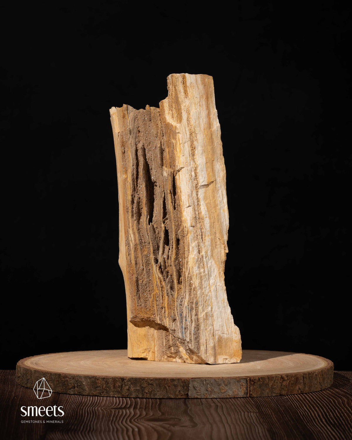 Sculptural Indonesian Crystal Wood with Natural Crystal Formation