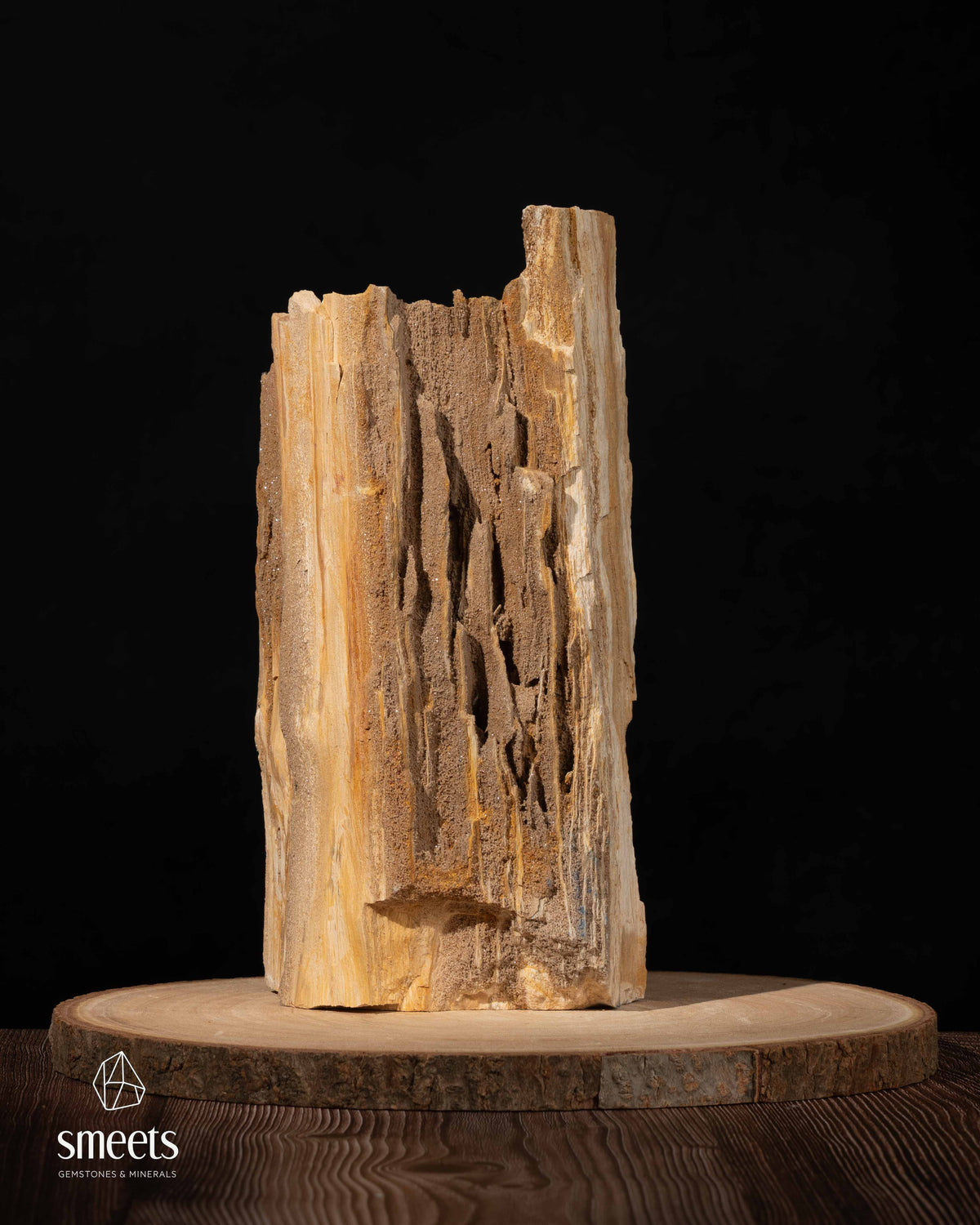 Sculptural Indonesian Crystal Wood with Natural Crystal Formation