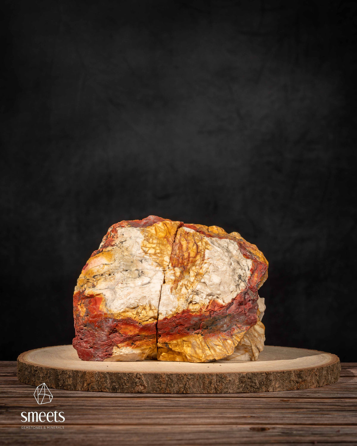 Australian Mookaite Split Pair – One Face Polished
