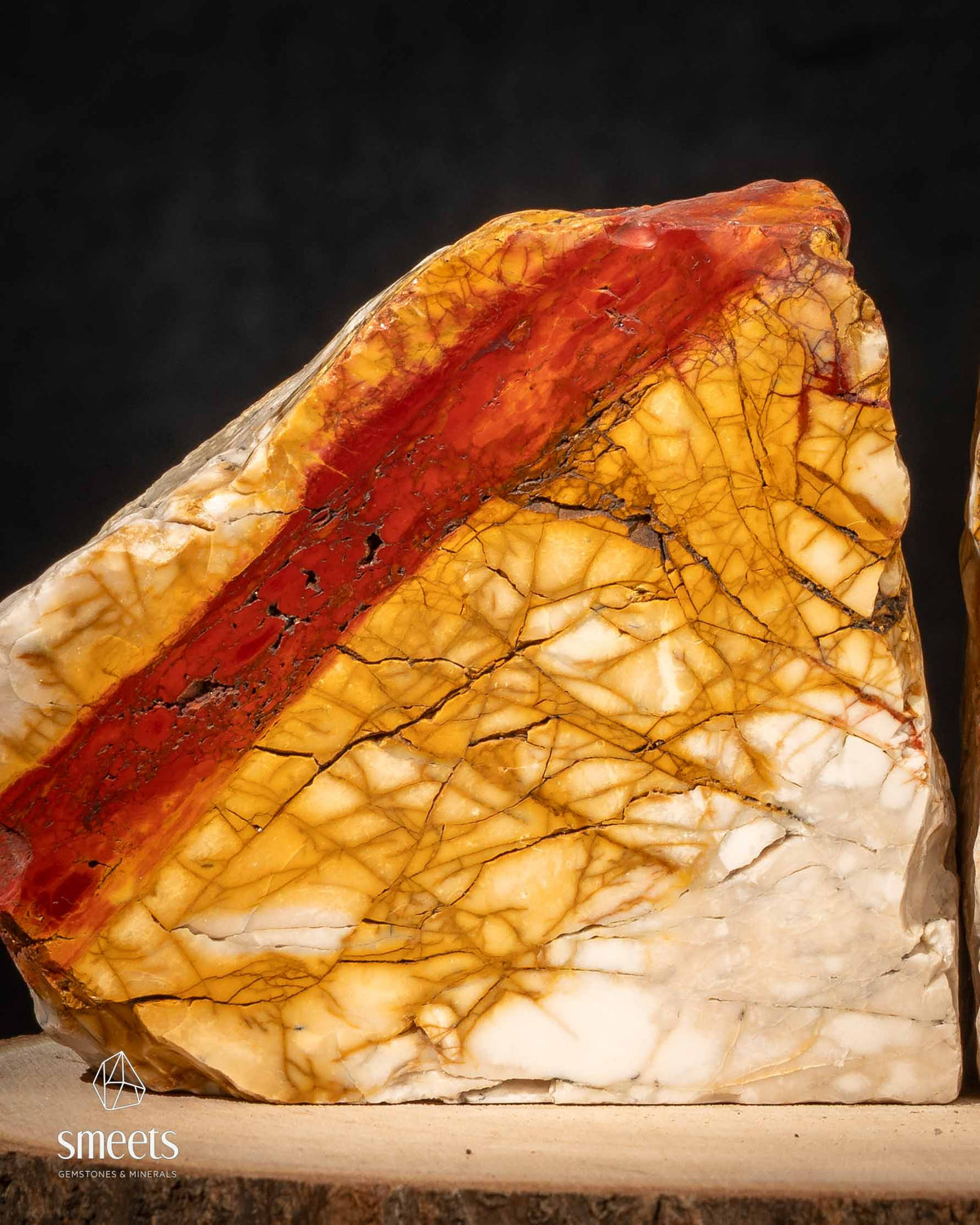 Australian Mookaite Split Pair – One Face Polished