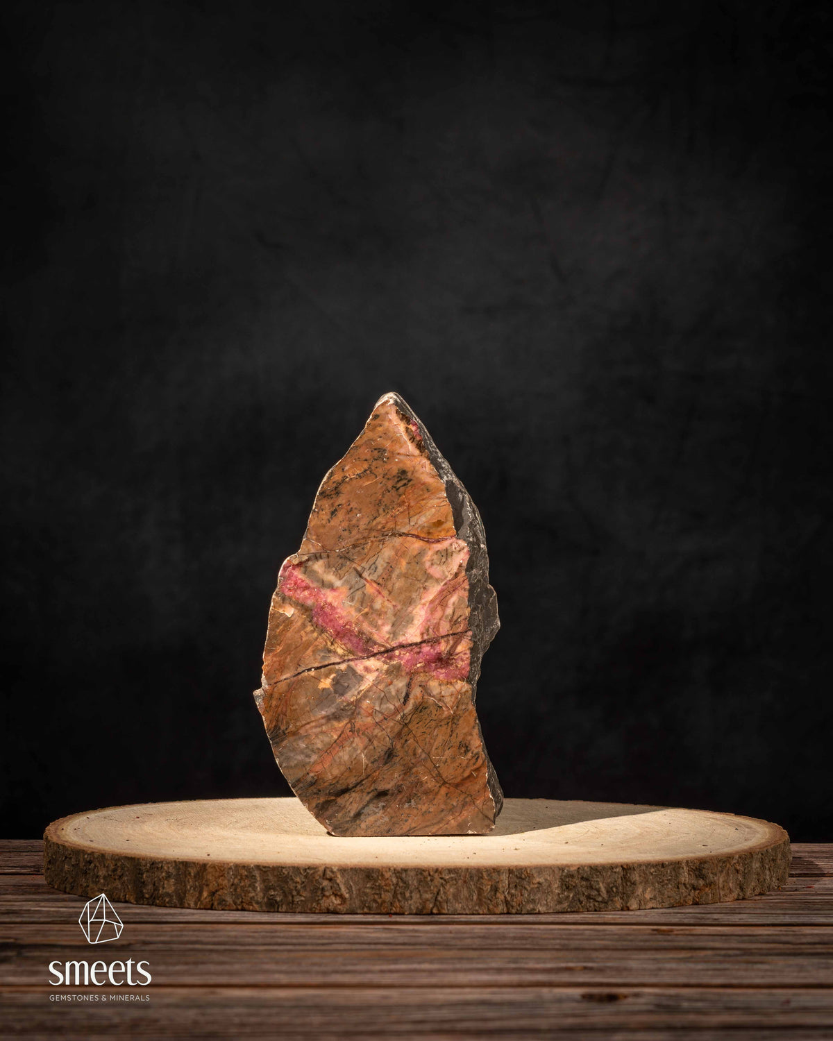 Indonesian Rhodonite Freeform with Vivid Pink Veining