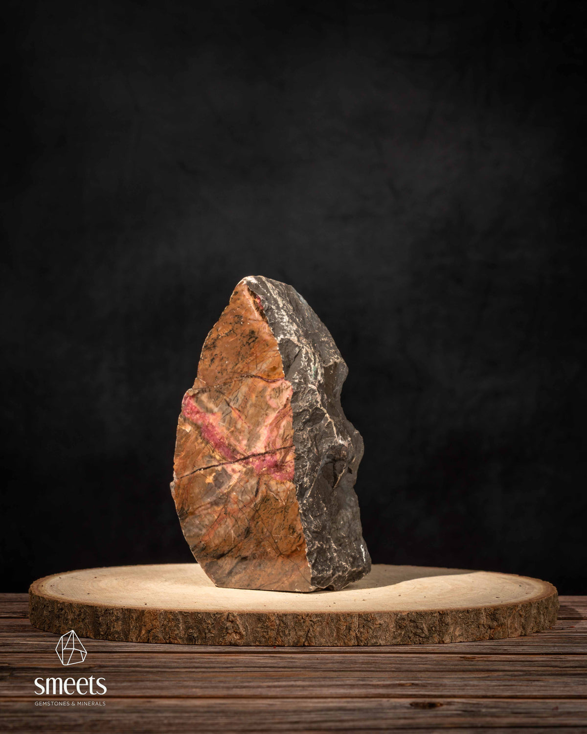 Indonesian Rhodonite Freeform with Vivid Pink Veining