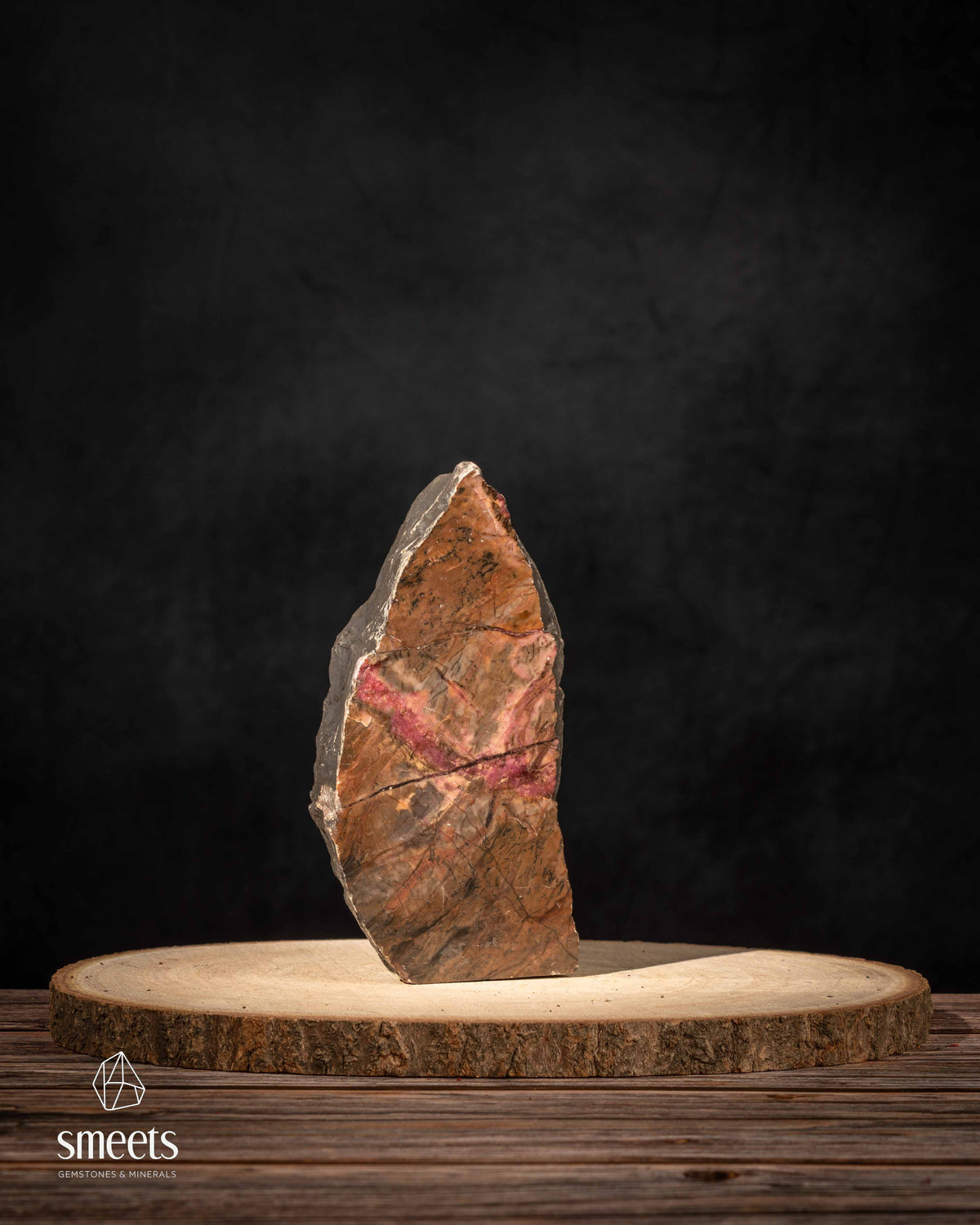 Indonesian Rhodonite Freeform with Vivid Pink Veining