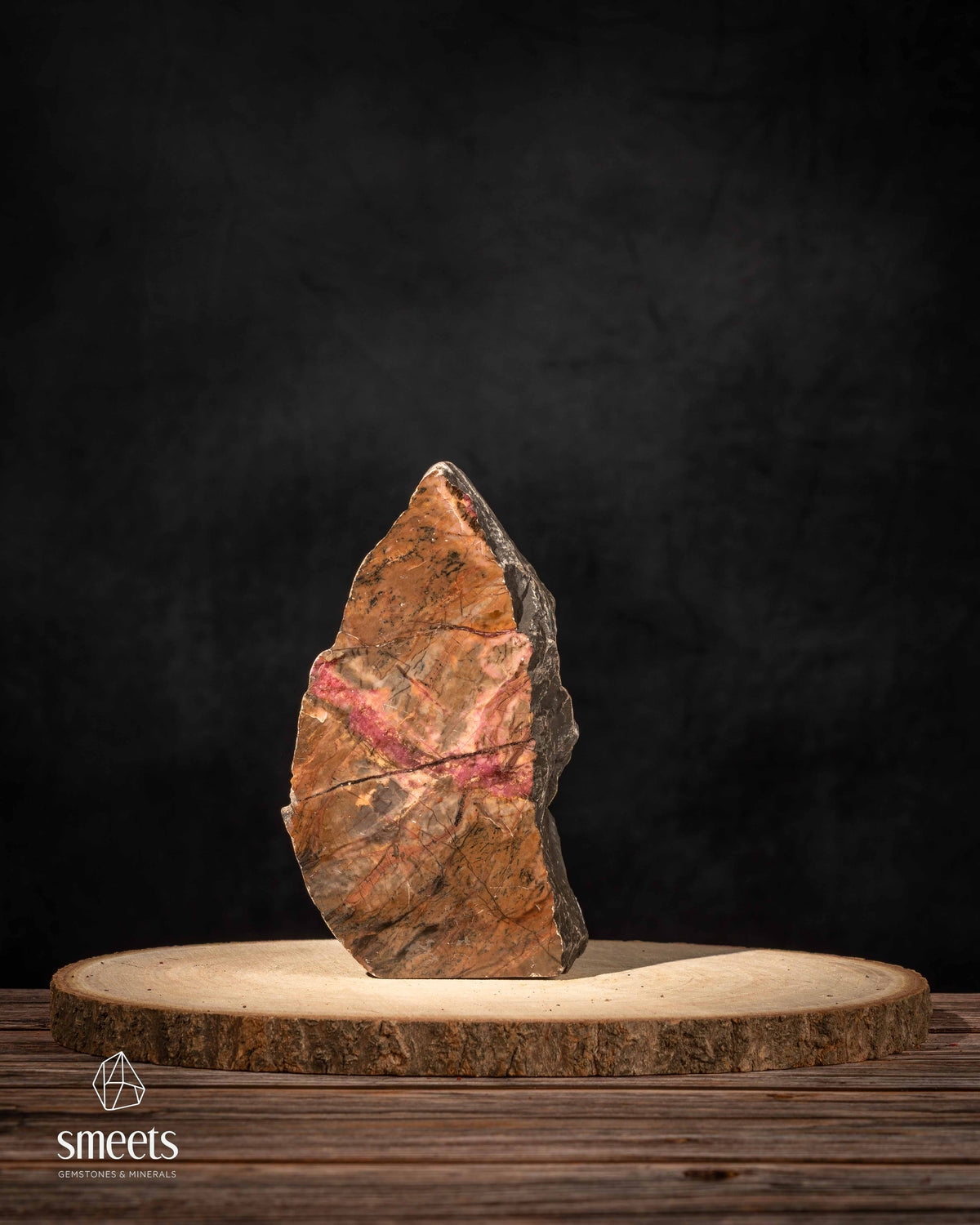 Indonesian Rhodonite Freeform with Vivid Pink Veining