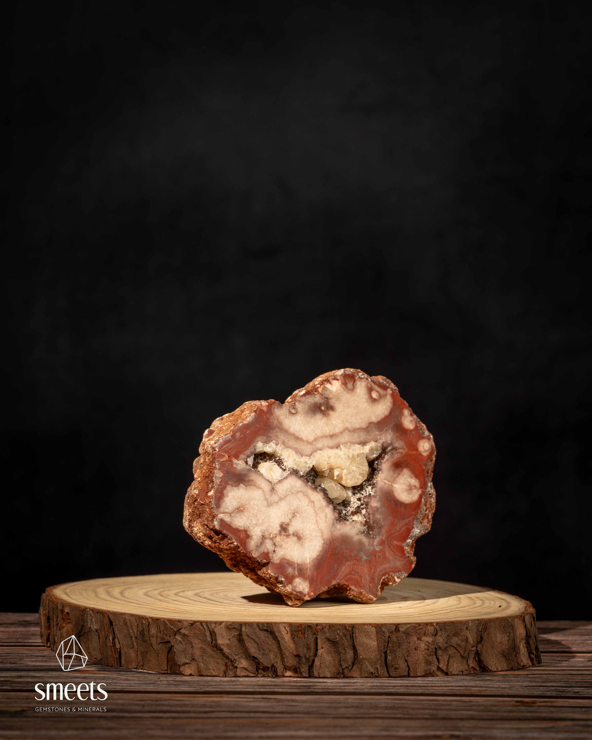 Dulcote Agate with Calcite Crystals from Somerset, England