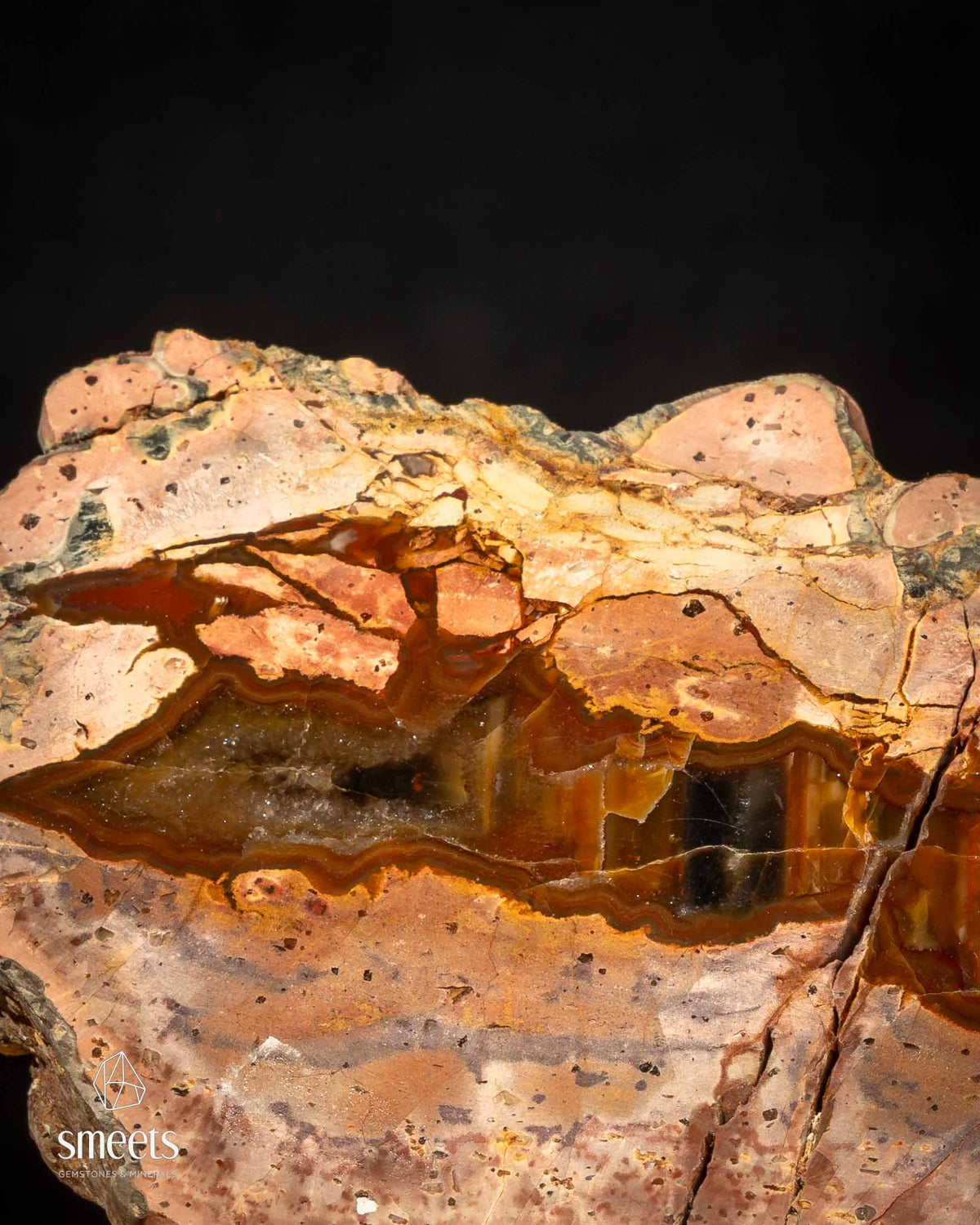 Mexican Thunderegg Agate Nodule with Crystal-Lined Cavity