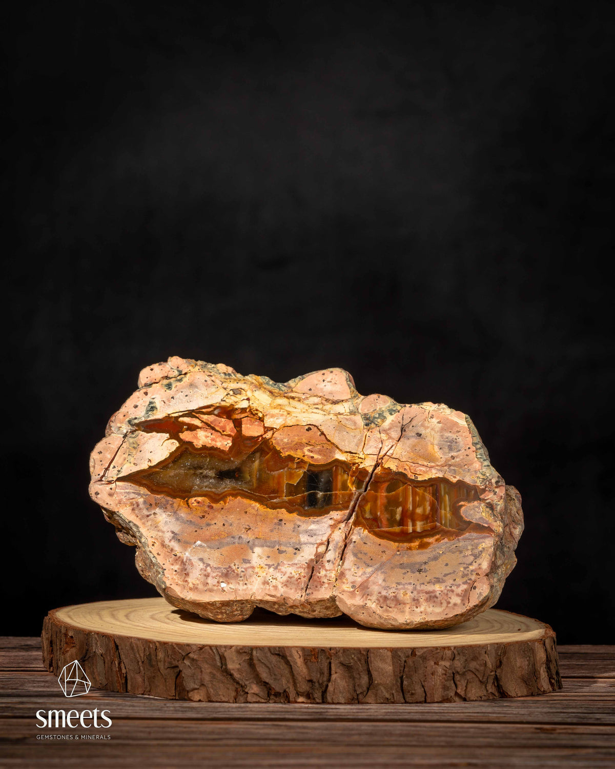 Mexican Thunderegg Agate Nodule with Crystal-Lined Cavity