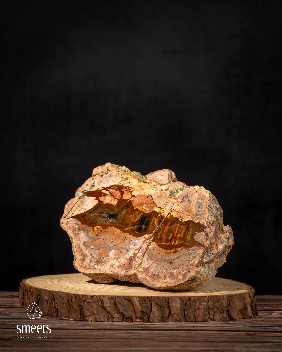 Mexican Thunderegg Agate Nodule with Crystal-Lined Cavity