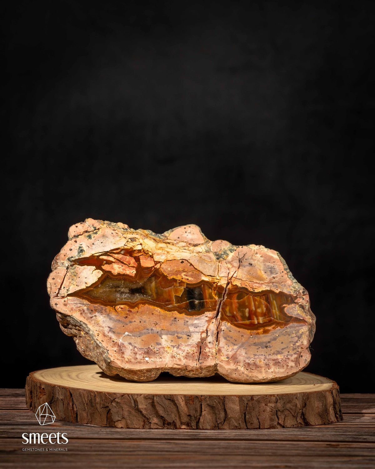 Mexican Thunderegg Agate Nodule with Crystal-Lined Cavity
