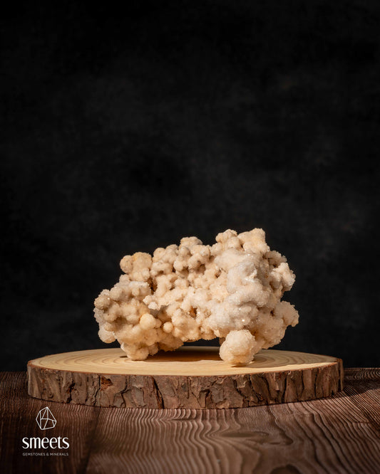 Cream Botryoidal Calcite Crystal Cluster from Indonesia