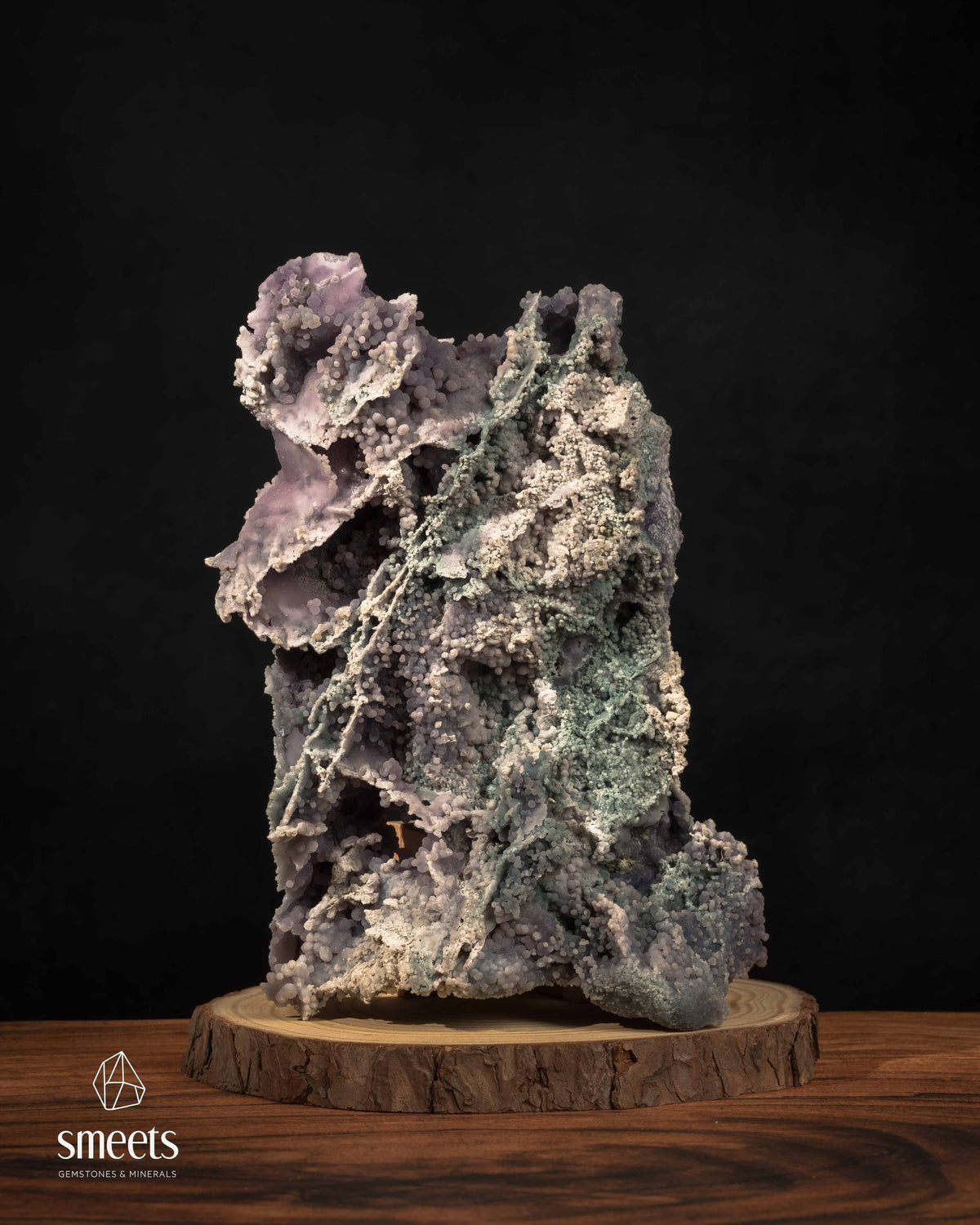 Large Indonesian Purple and Green Grape Agate Formation