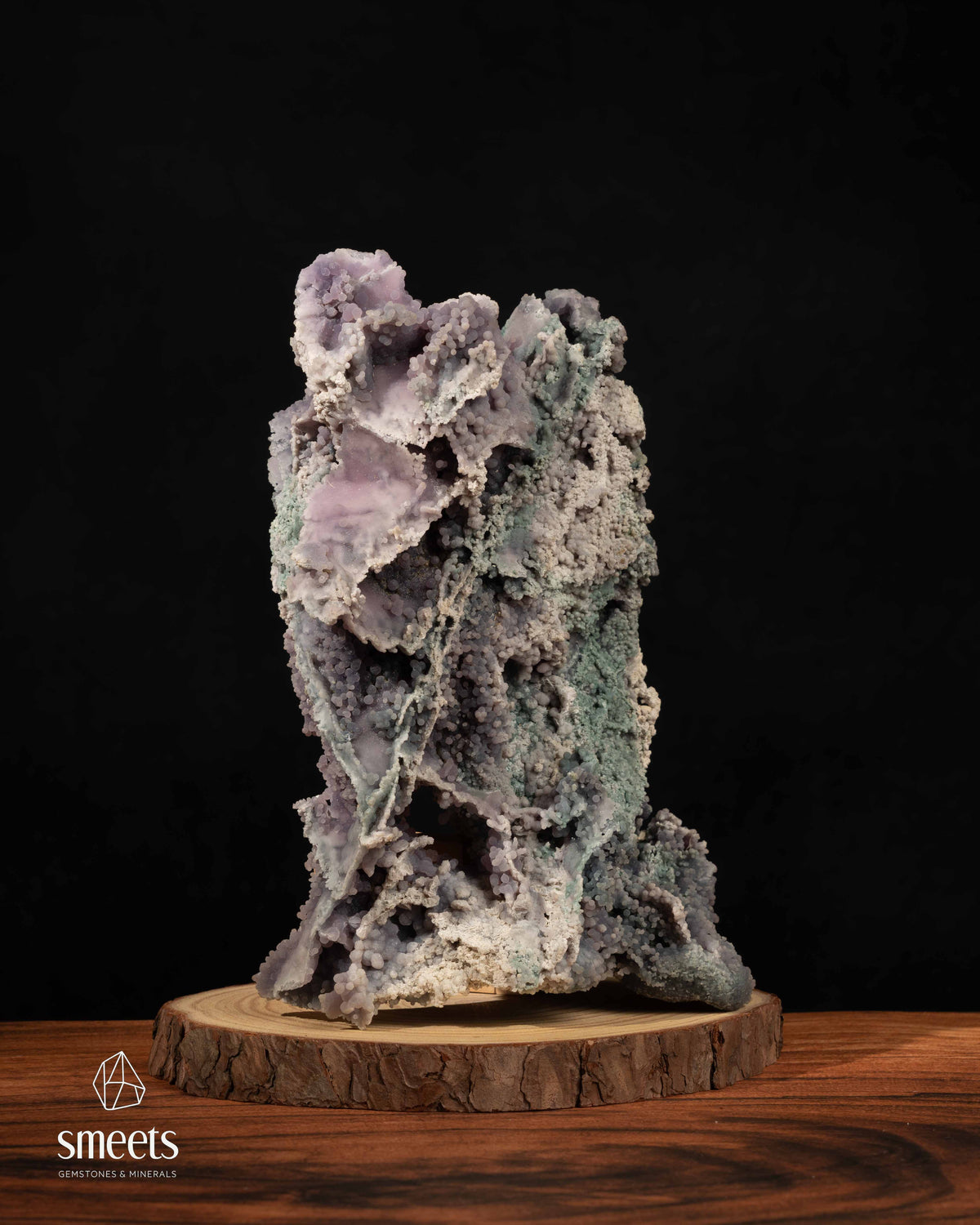 Large Indonesian Purple and Green Grape Agate Formation