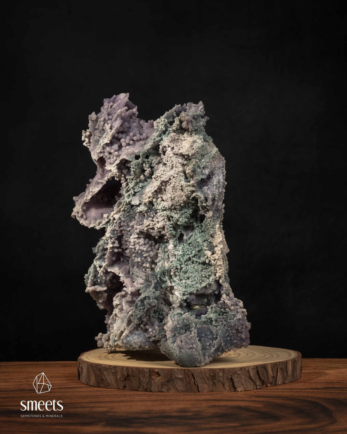 Large Indonesian Purple and Green Grape Agate Formation
