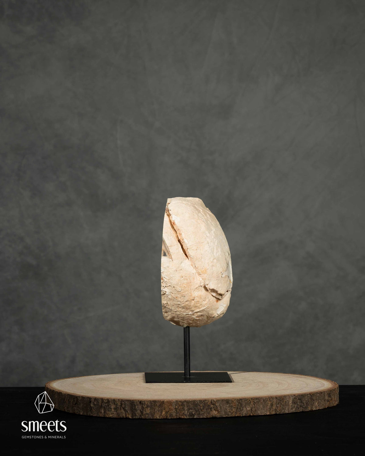 Brazilian Banded Agate Geode with Crystal Centre on Stand