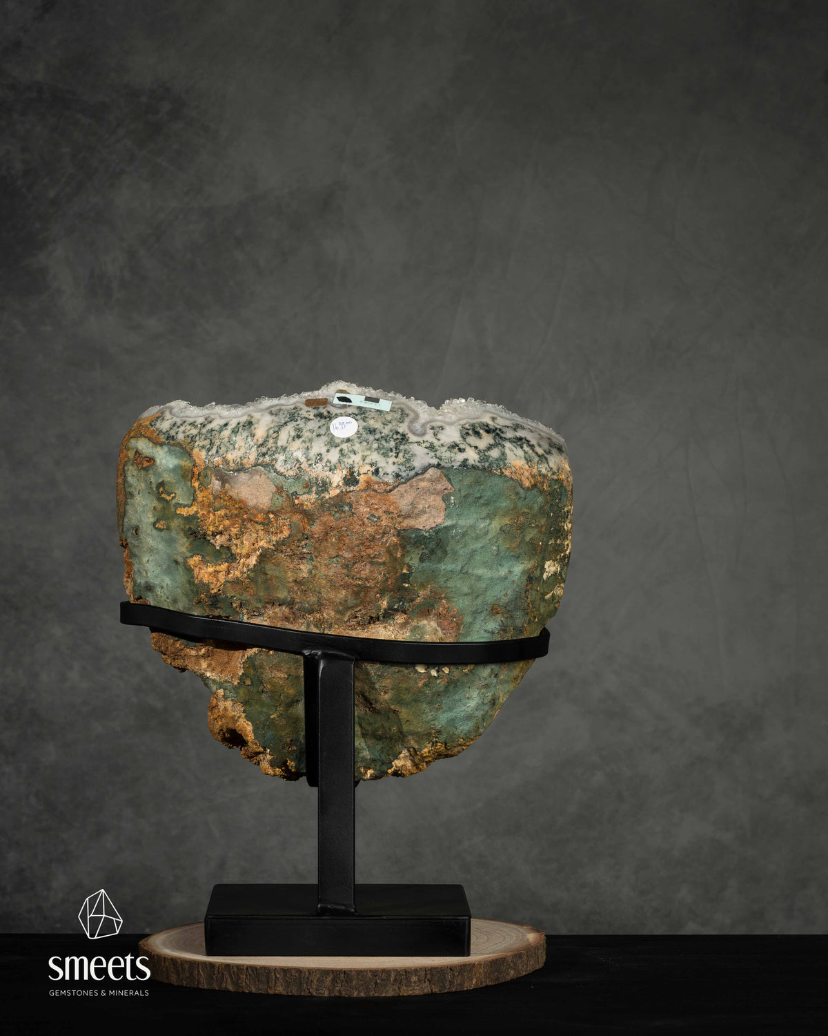 One-of-a-Kind XXL Brazilian Druzy Quartz Formation on Metal Stand