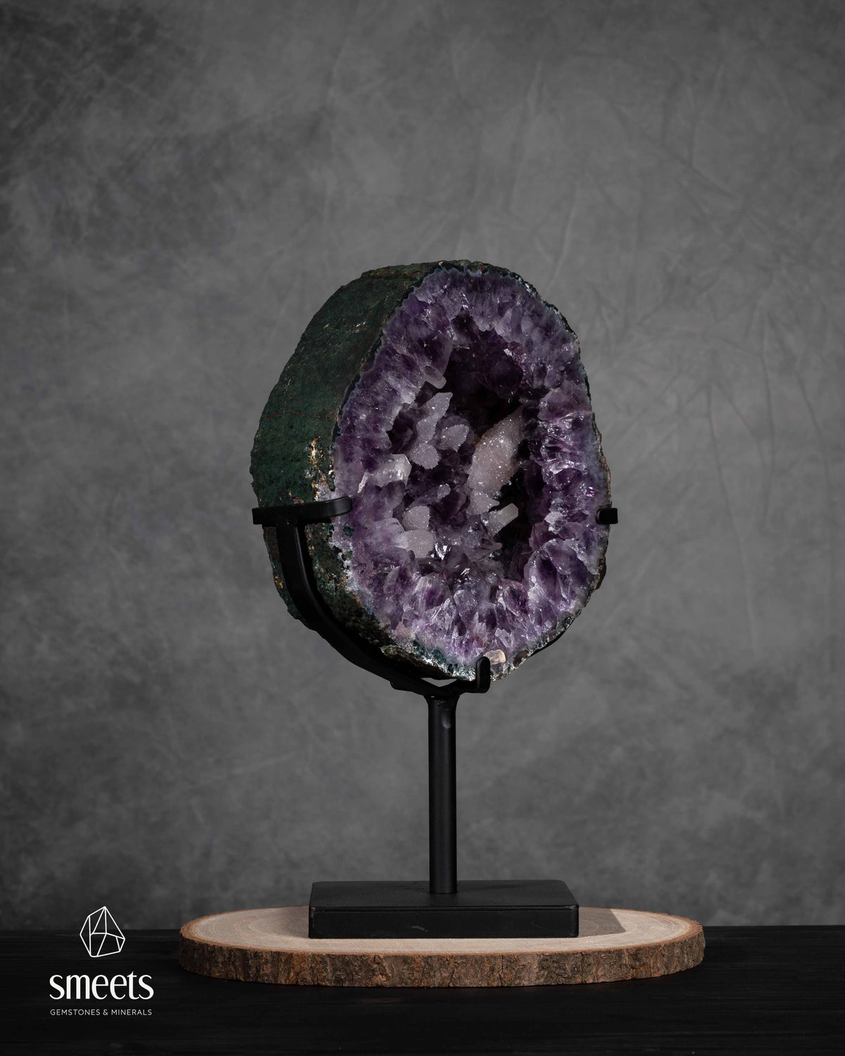 Exceptional Brazilian Amethyst Portal with Calcite Crystals