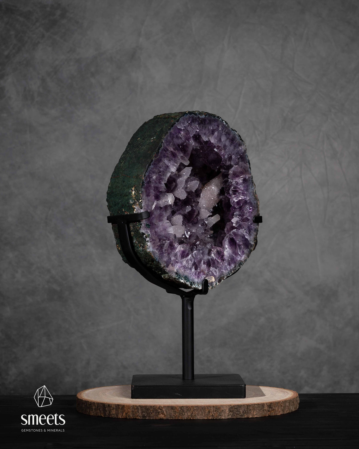 Exceptional Brazilian Amethyst Portal with Calcite Crystals