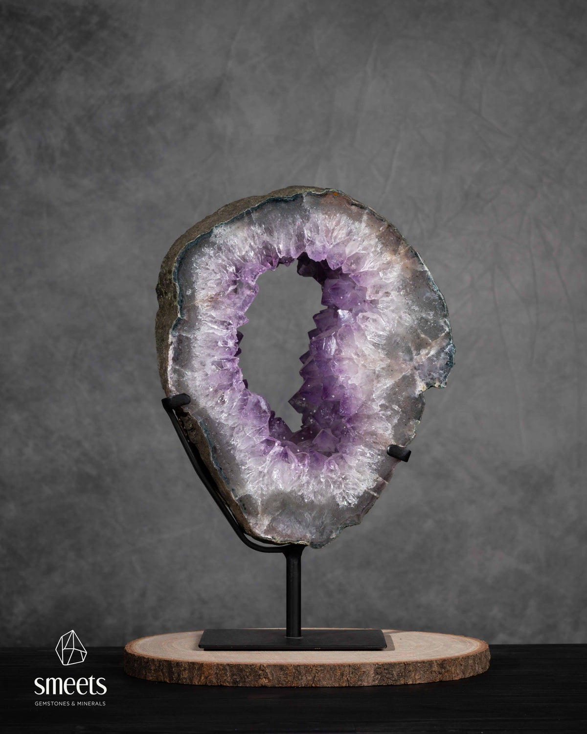 Portal de Cristal Ametista Lavanda Brasileira em Base