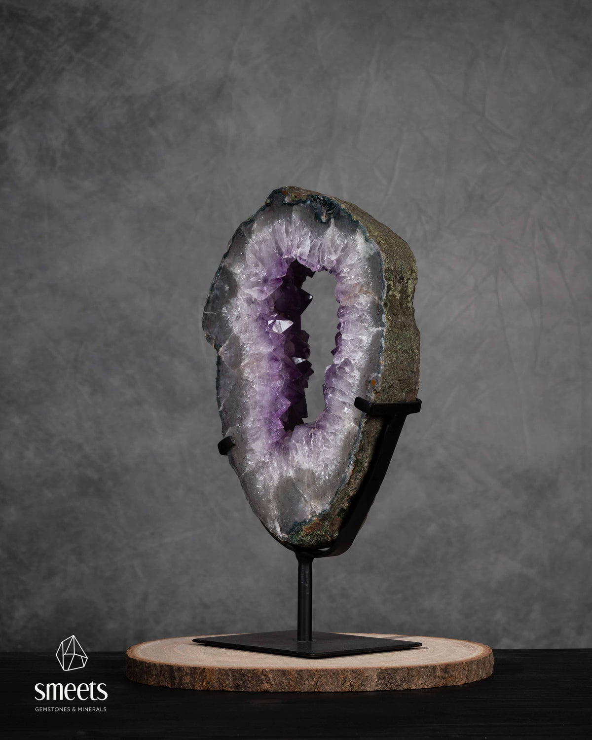 Portal de Cristal Ametista Lavanda Brasileira em Base