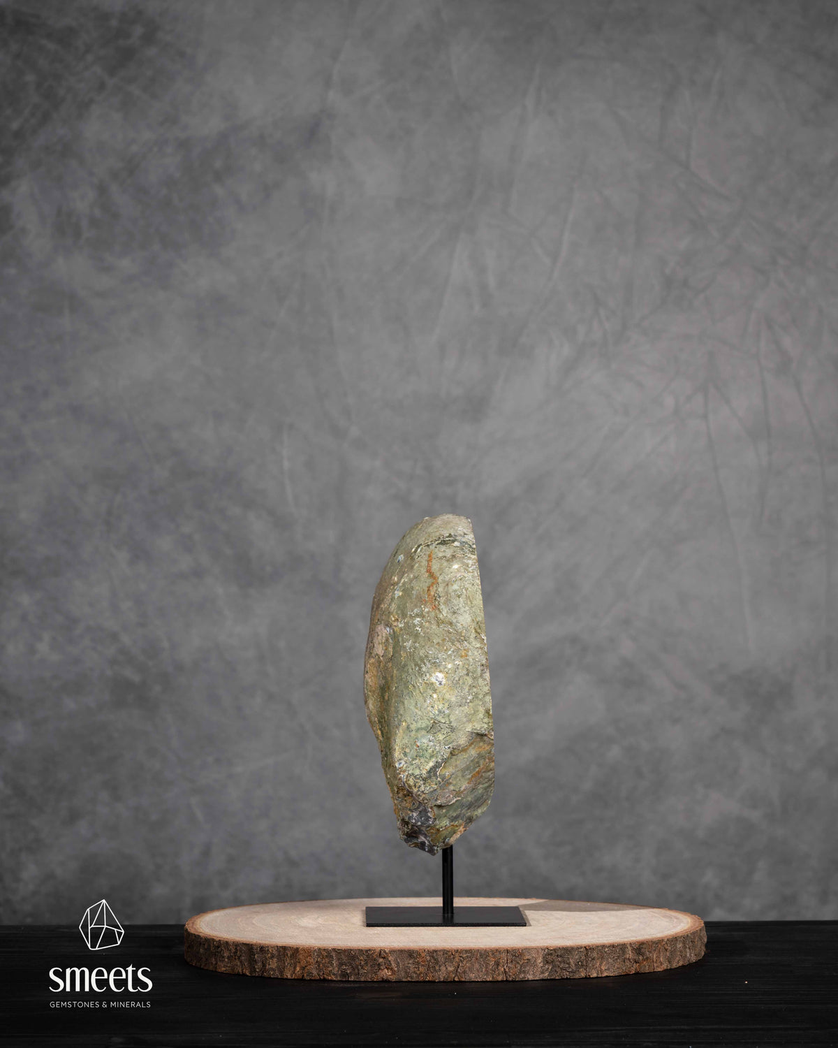 Brazilian White Agate Half Geode with Druzy Quartz Centre on Metal Stand